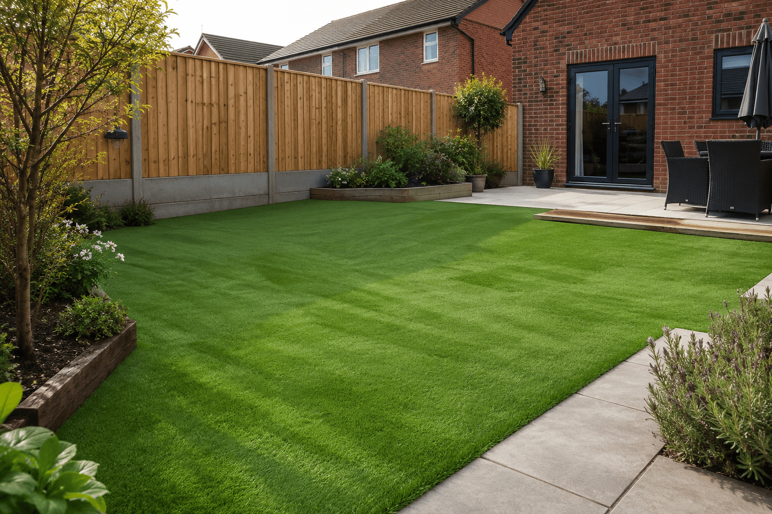 artificial grass settling