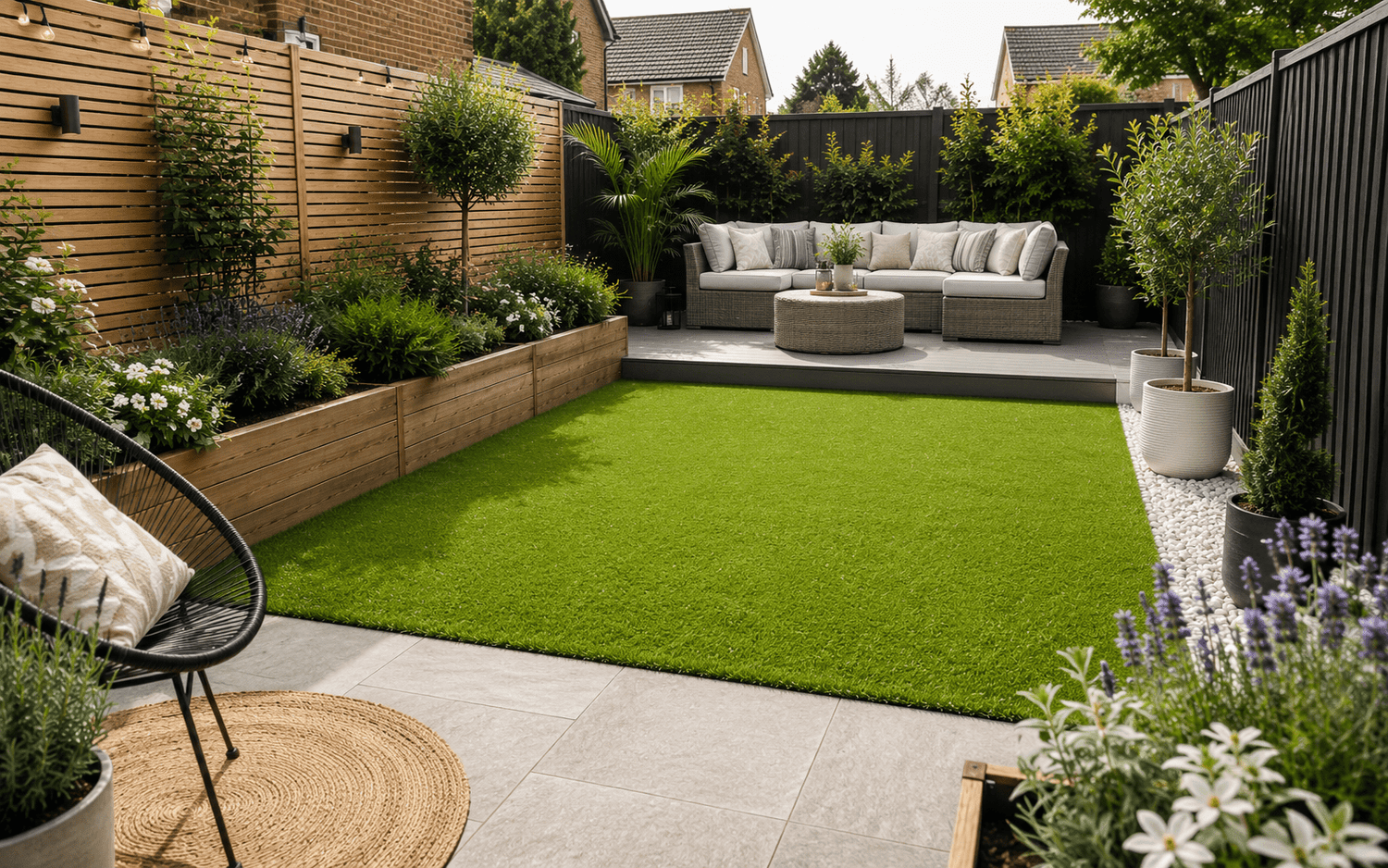 Low Maintenance Small Garden Ideas Using Artificial Grass
