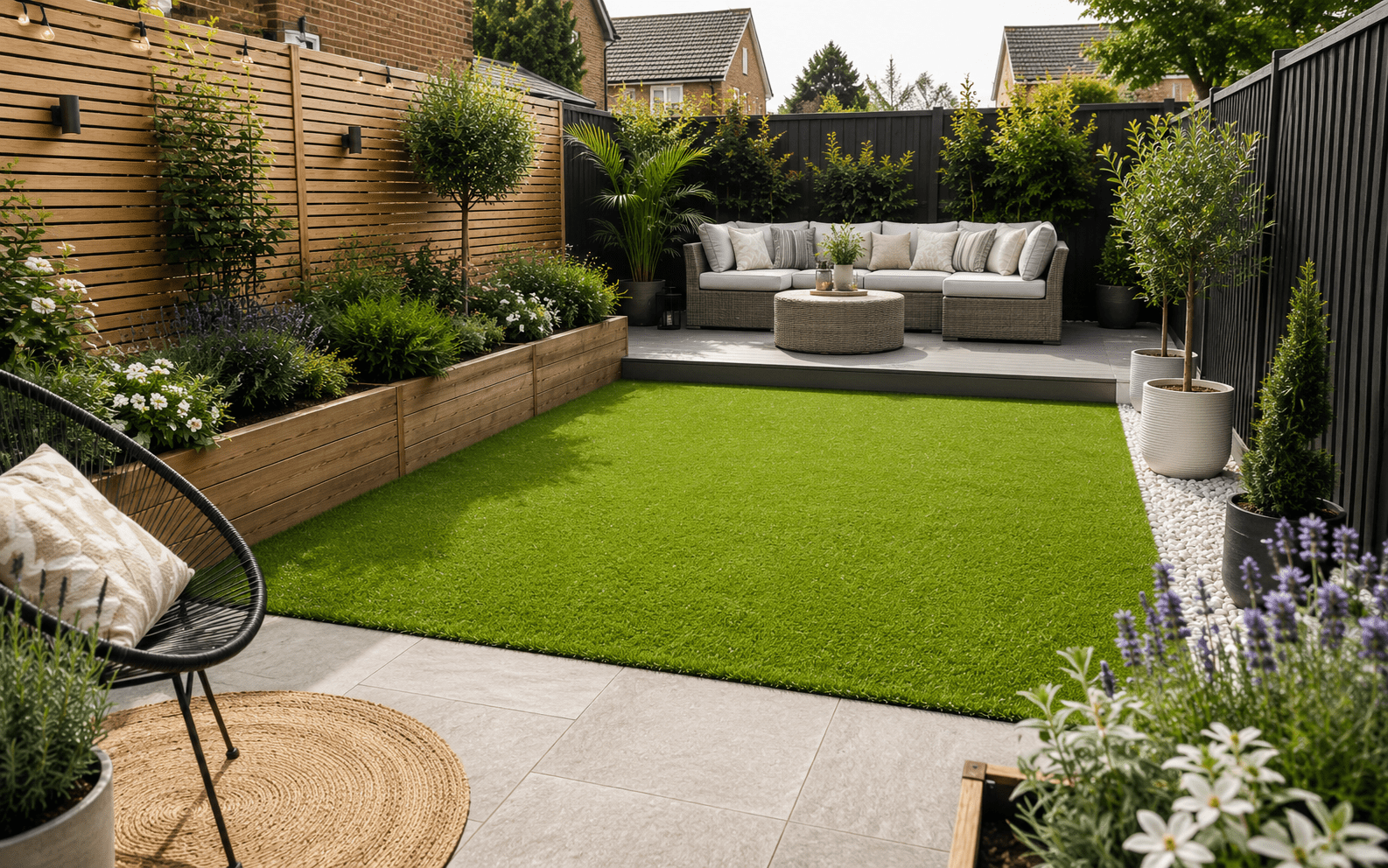 Low Maintenance Small Garden Ideas Using Artificial Grass