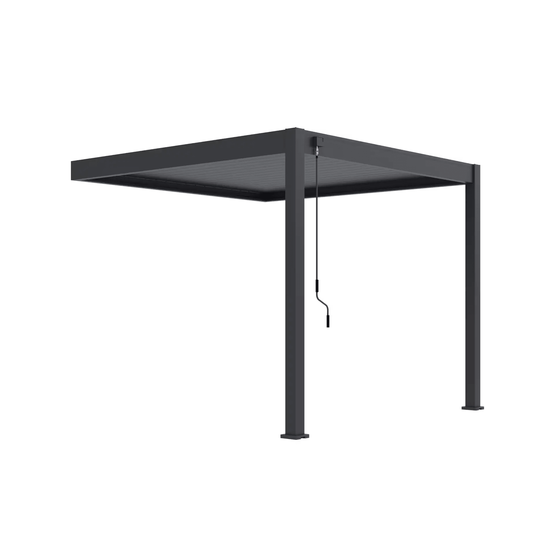 Modena Aluminium Pergola 3m x 3m Wall Mounted - Artificial Grass Direct