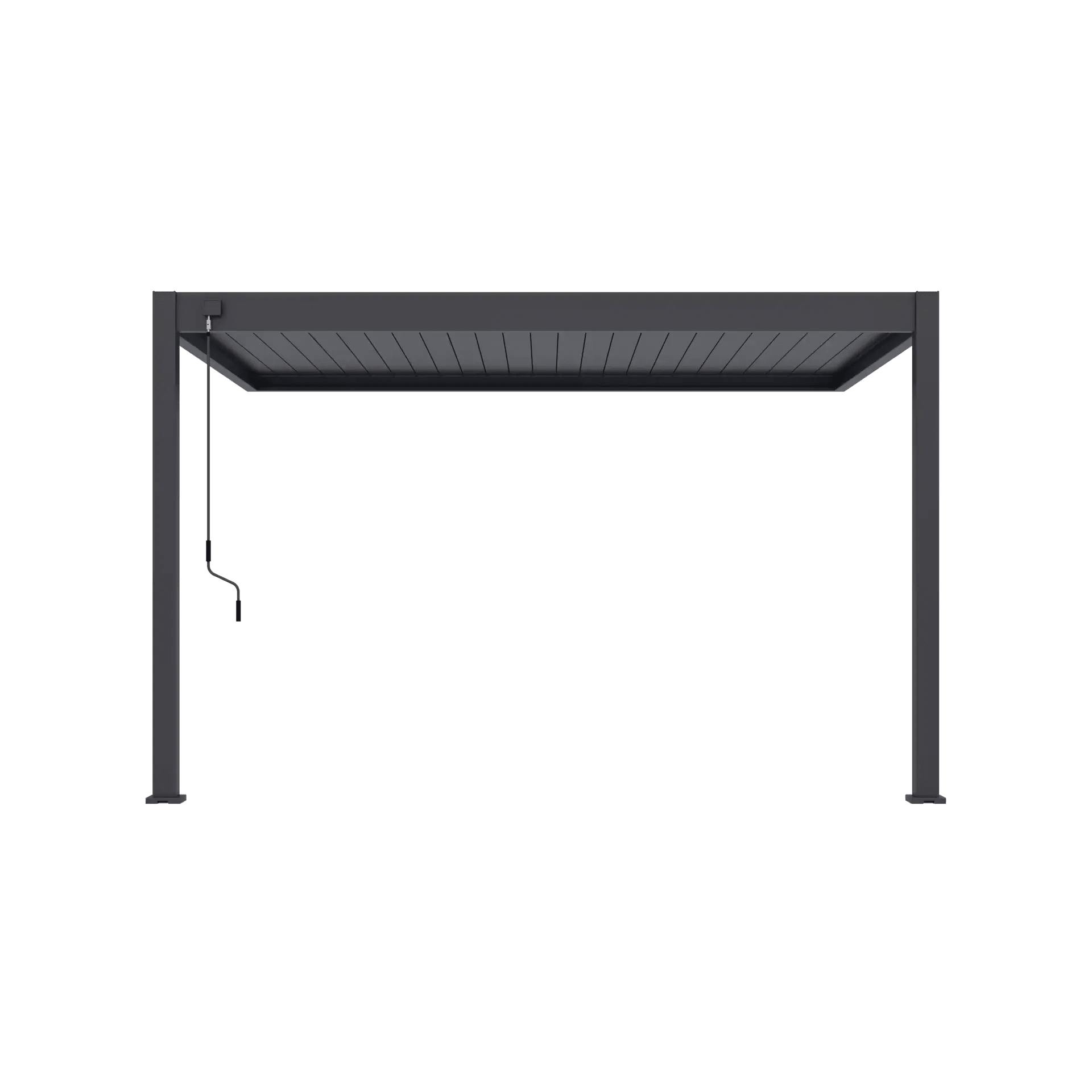 Modena Aluminium Pergola 4m x 3m Wall Mounted - Artificial Grass Direct
