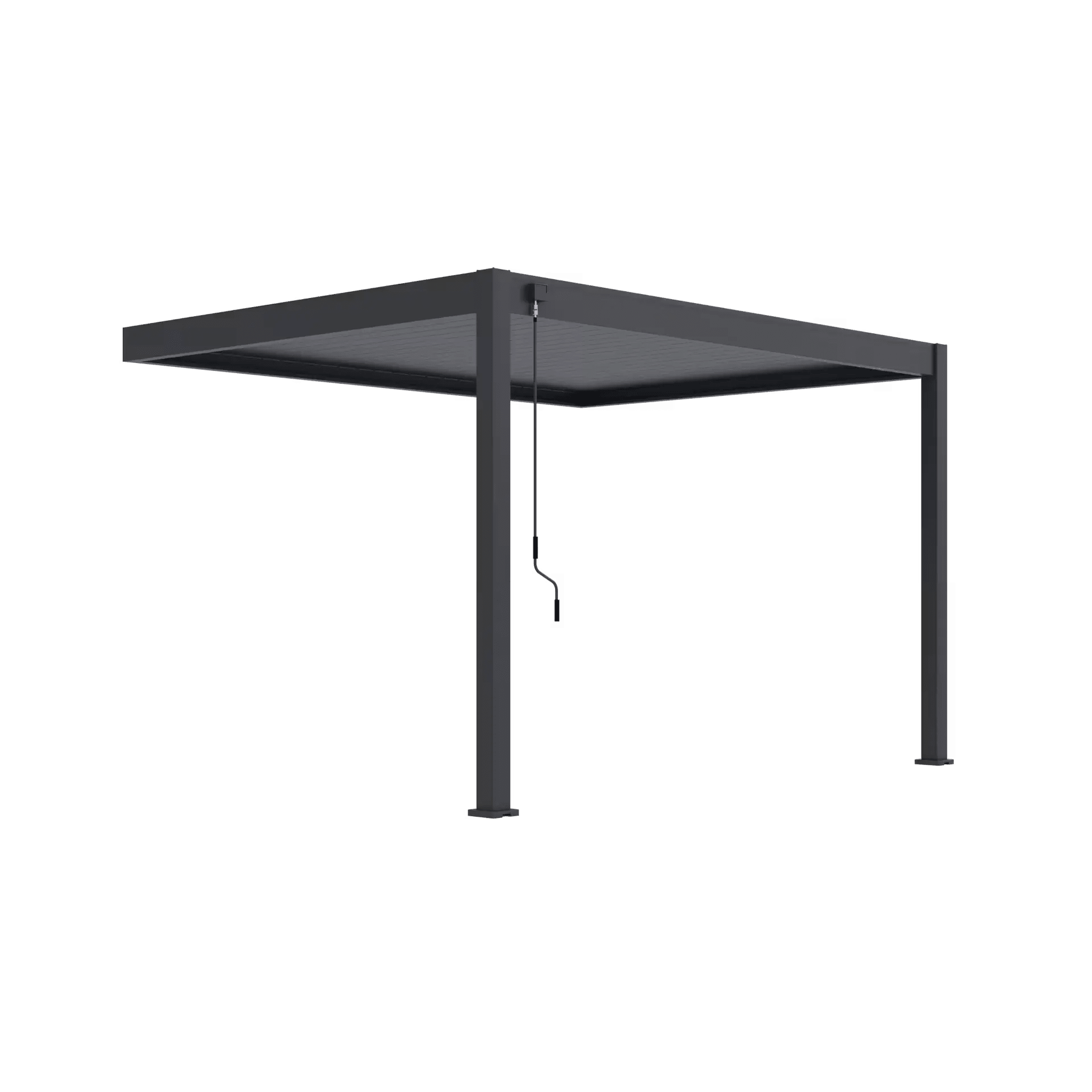 Modena Aluminium Pergola 4m x 3m Wall Mounted - Artificial Grass Direct