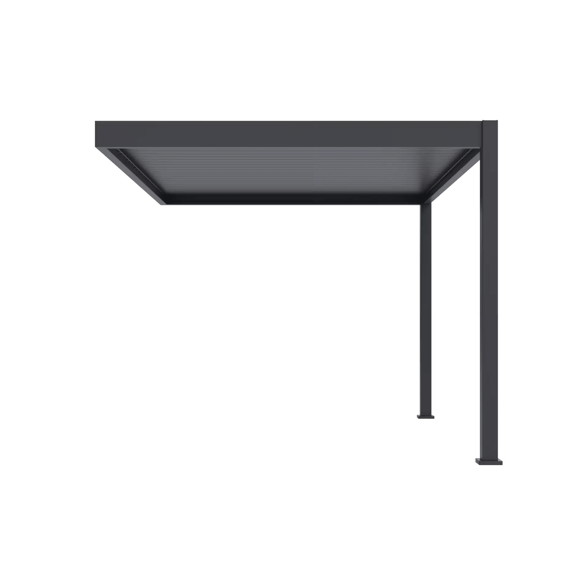 Modena Aluminium Pergola 4m x 3m Wall Mounted - Artificial Grass Direct