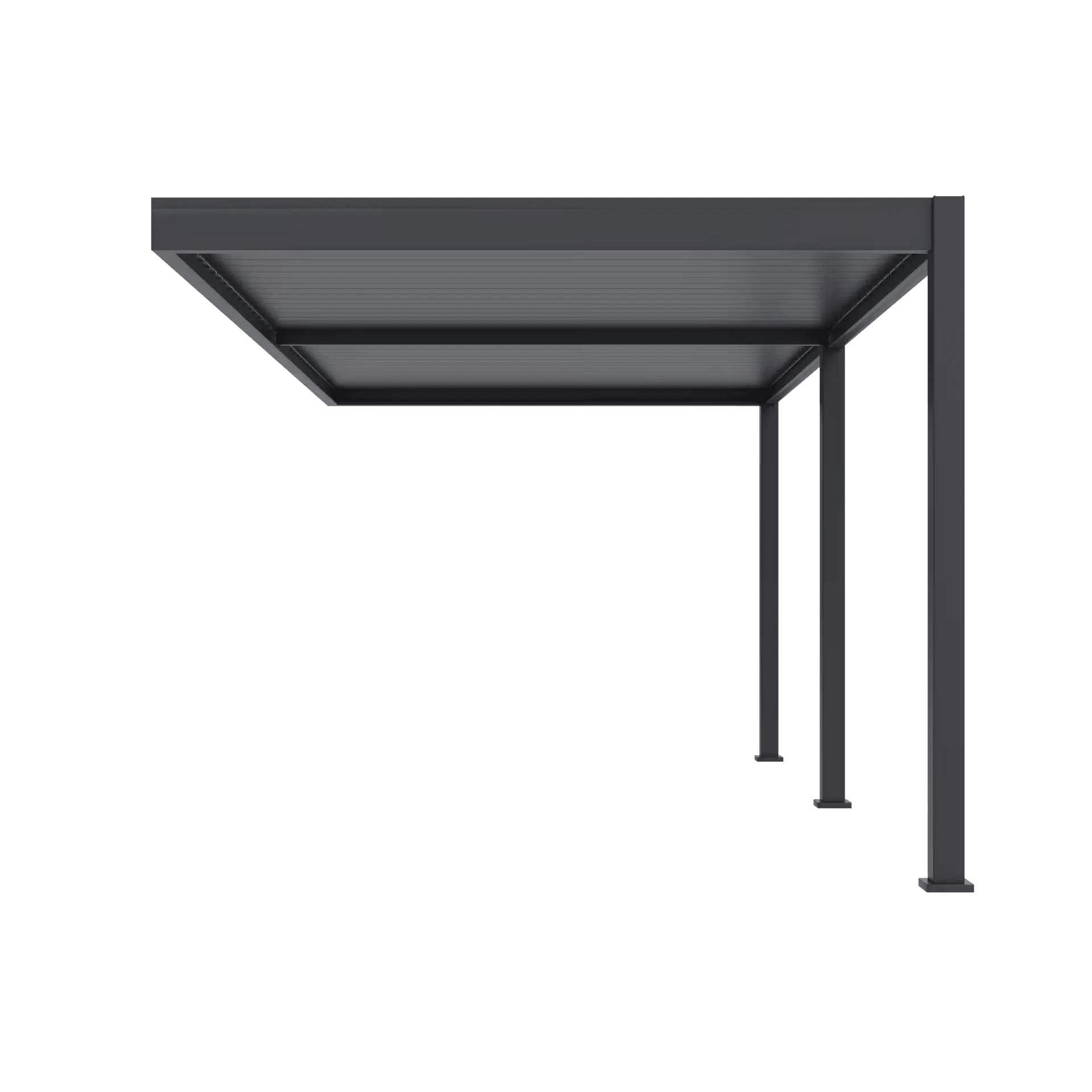 Modena Aluminium Pergola 6m x 3m Wall Mounted - Artificial Grass Direct
