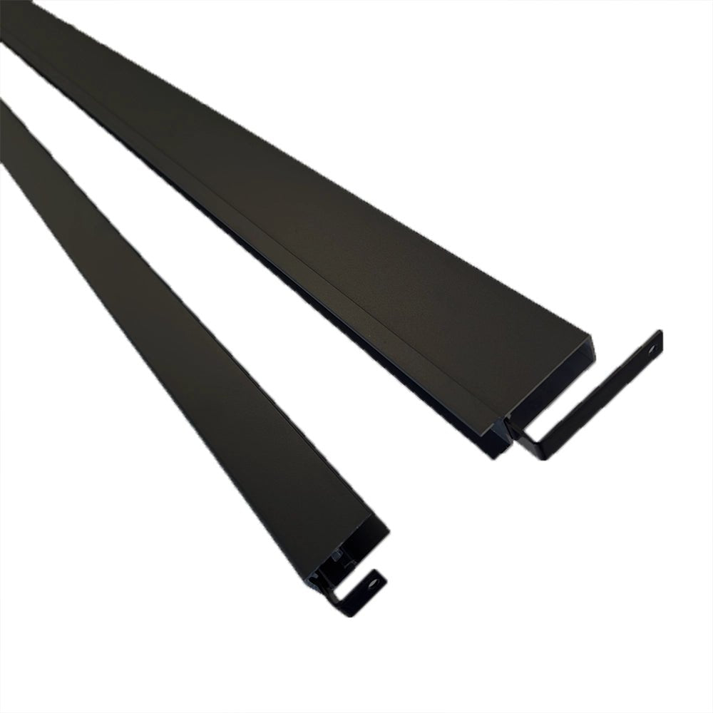 Black Aluminium Top & Bottom Rail - Artificial Grass Direct