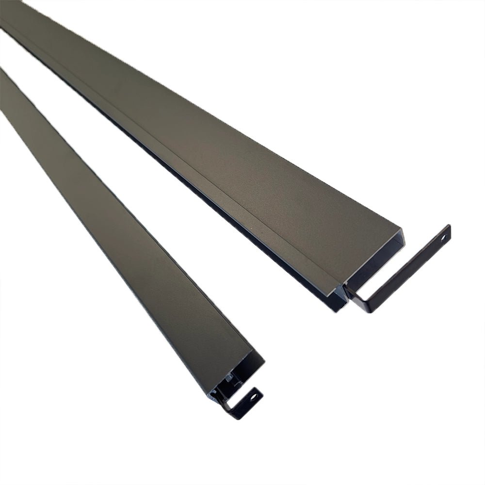 Anthracite Aluminium Top & Bottom Rail - Artificial Grass Direct
