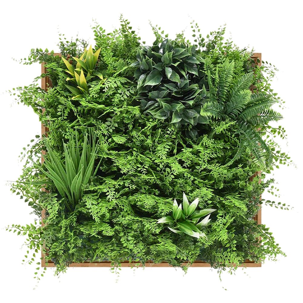 Artificial Dense Fern Wall Art - 50cm x 50cm - Artificial Grass Direct