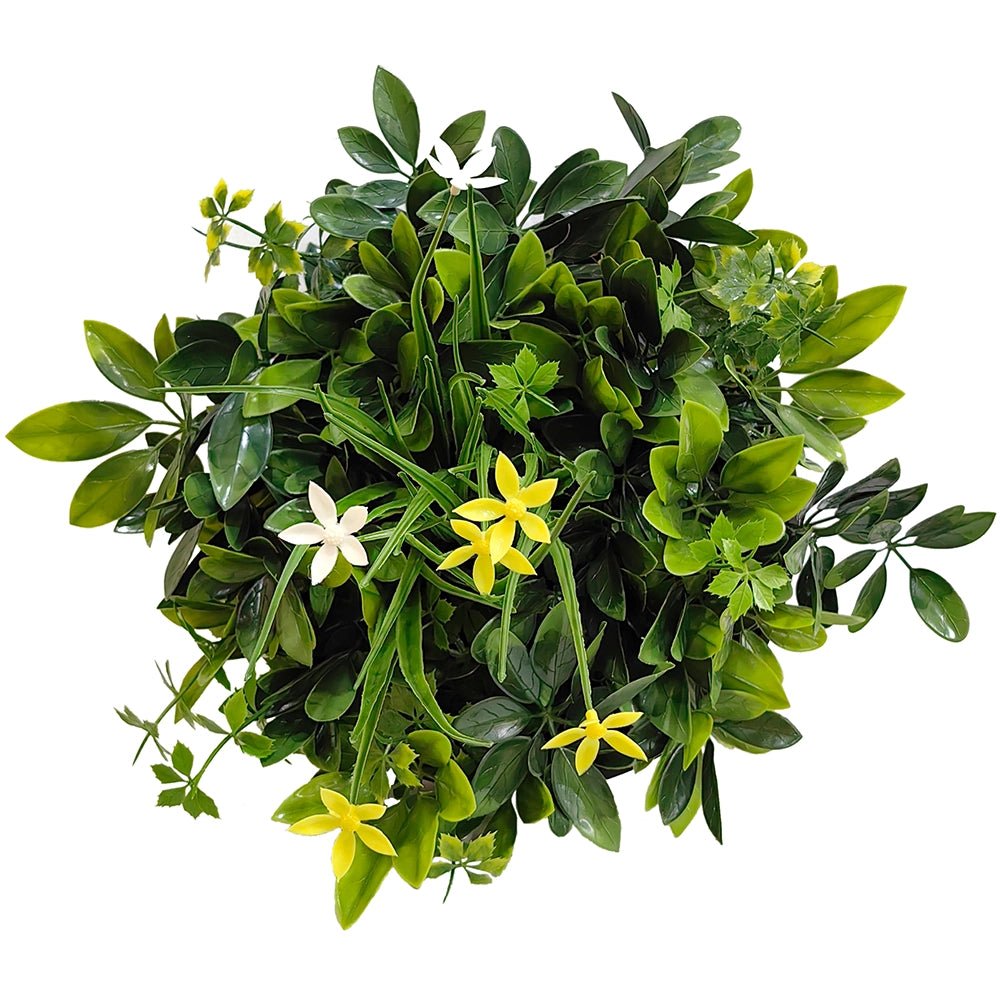 Artificial "Daffodil Smile" Wall Art - 25cm Circular Frame - Artificial Grass Direct