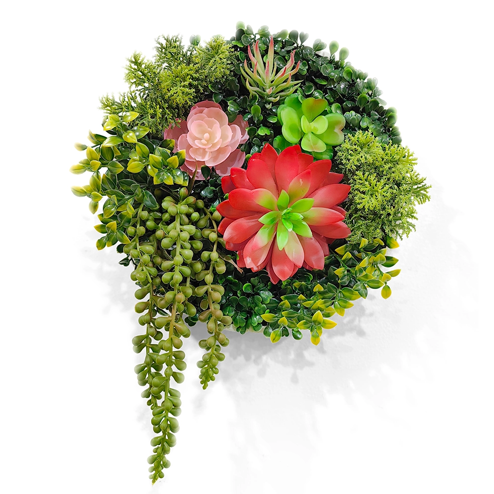 Artificial "Gemstone" Wall Art - 25cm Circular Frame - Artificial Grass Direct