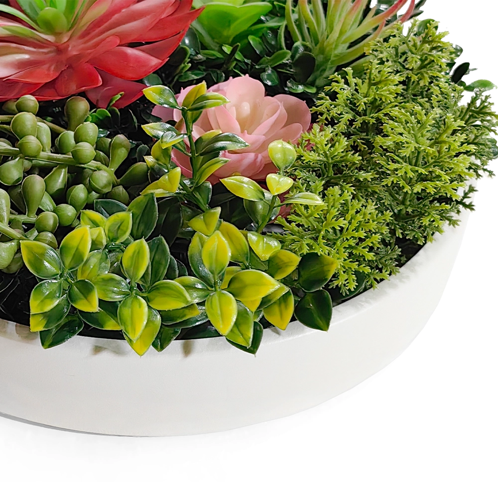 Artificial "Gemstone" Wall Art - 25cm Circular Frame - Artificial Grass Direct