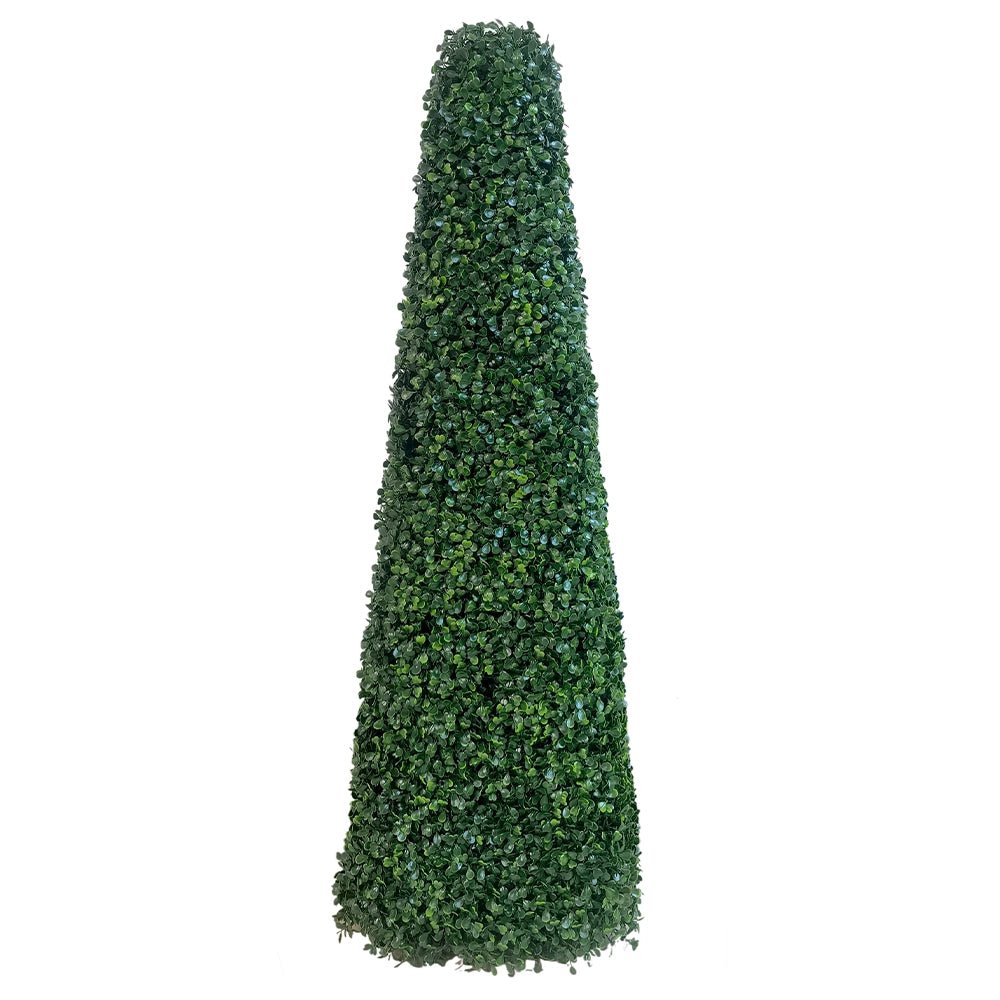 Boxwood Obelisk Topiary Tree 99cm - Artificial Grass Direct