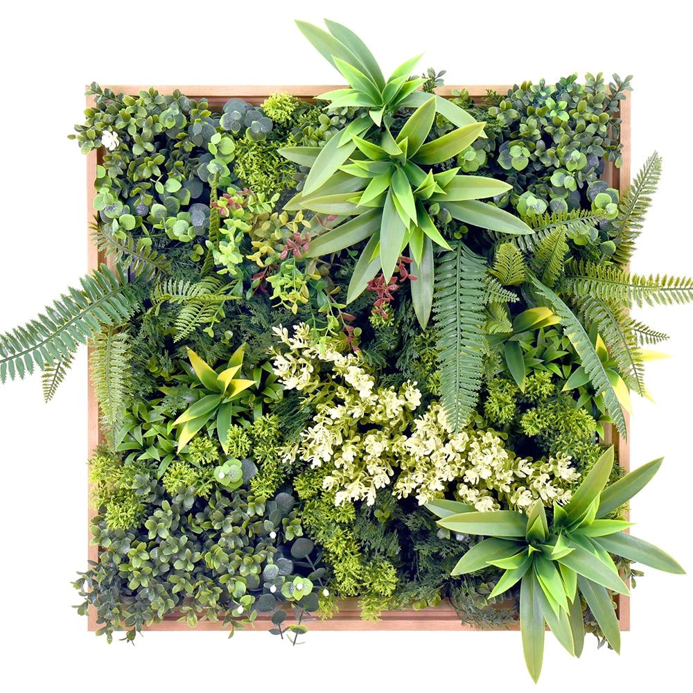 Artificial Dense Rhea B Wall Art - 50cm x 50cm - Artificial Grass Direct