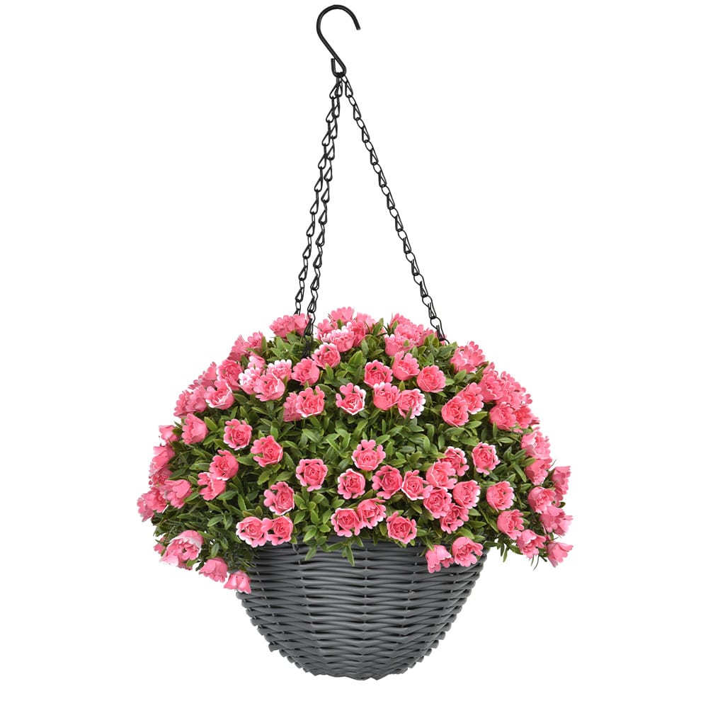 Aptenia Rose Hanging Basket - Artificial Grass Direct