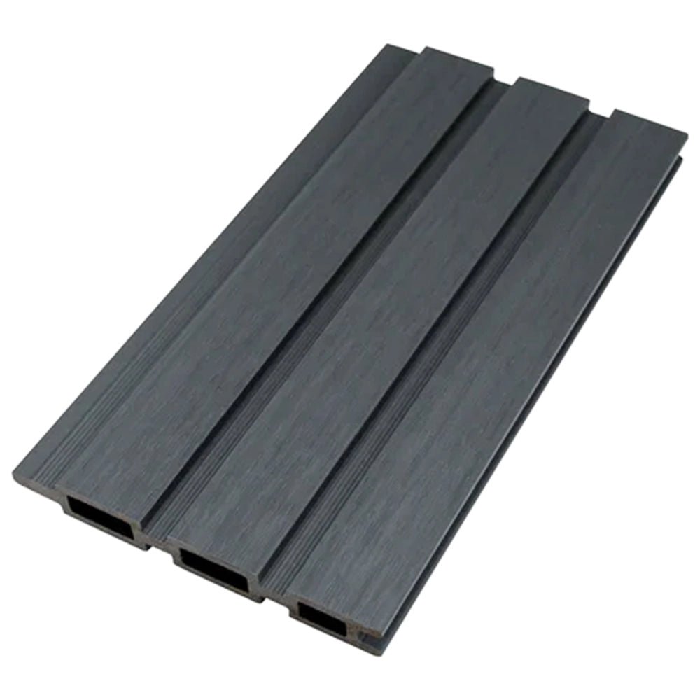 Grey Co - Extrusion Slatted Fencing Sample - Artificial Grass Direct