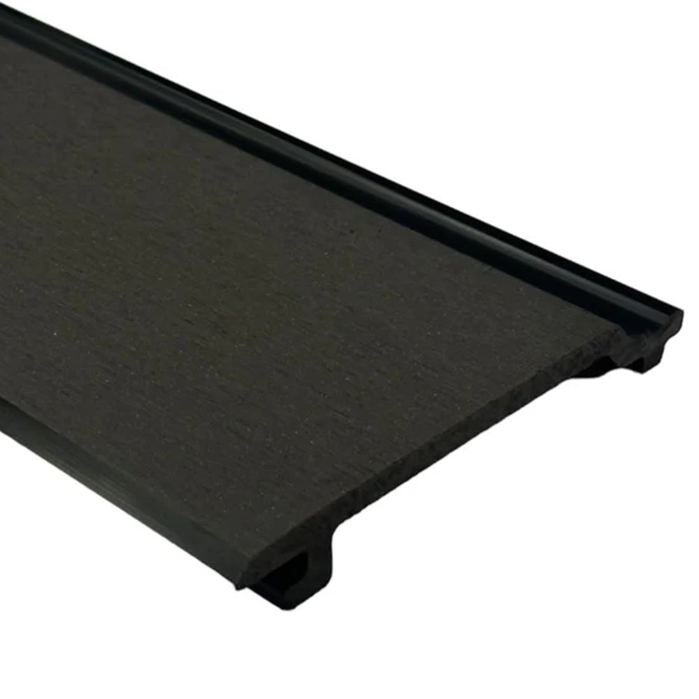 Black Smooth Cladding 3.6m Sample - Artificial Grass Direct