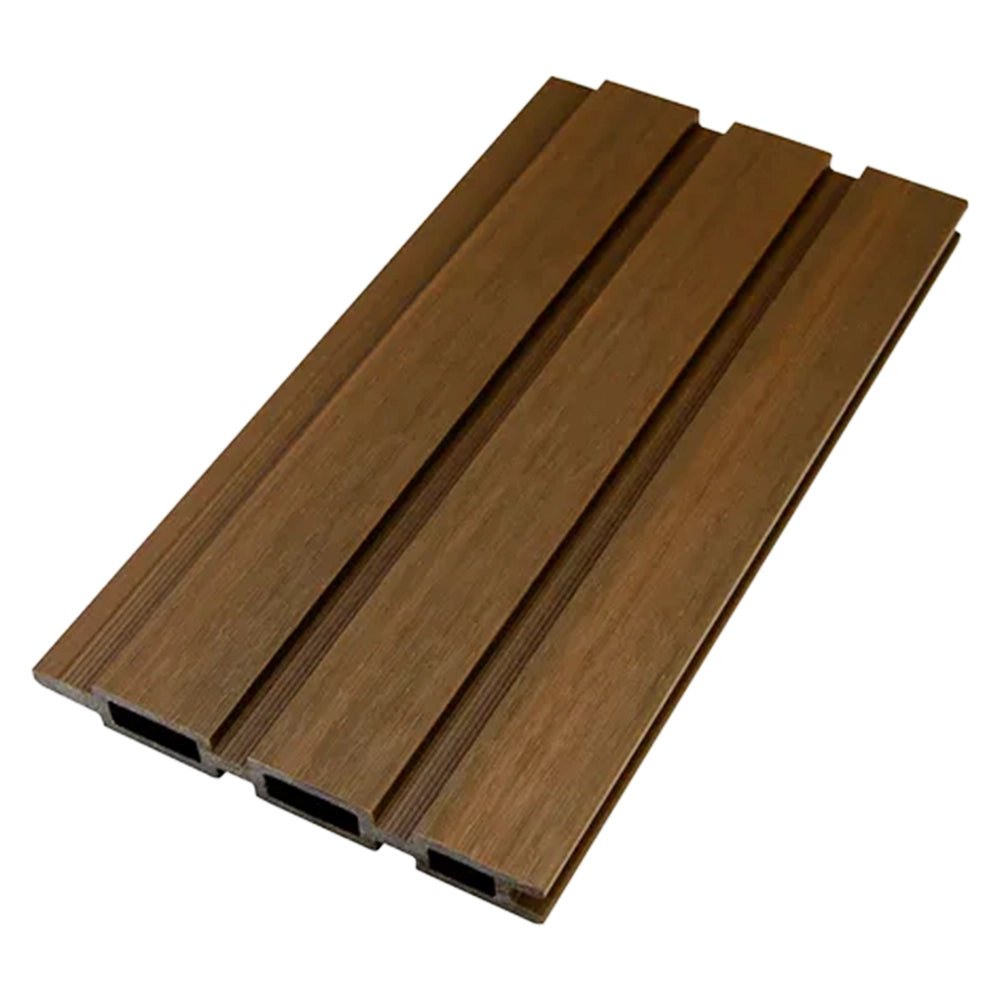 Teak Co - Extrusion Slatted Fencing - Artificial Grass Direct