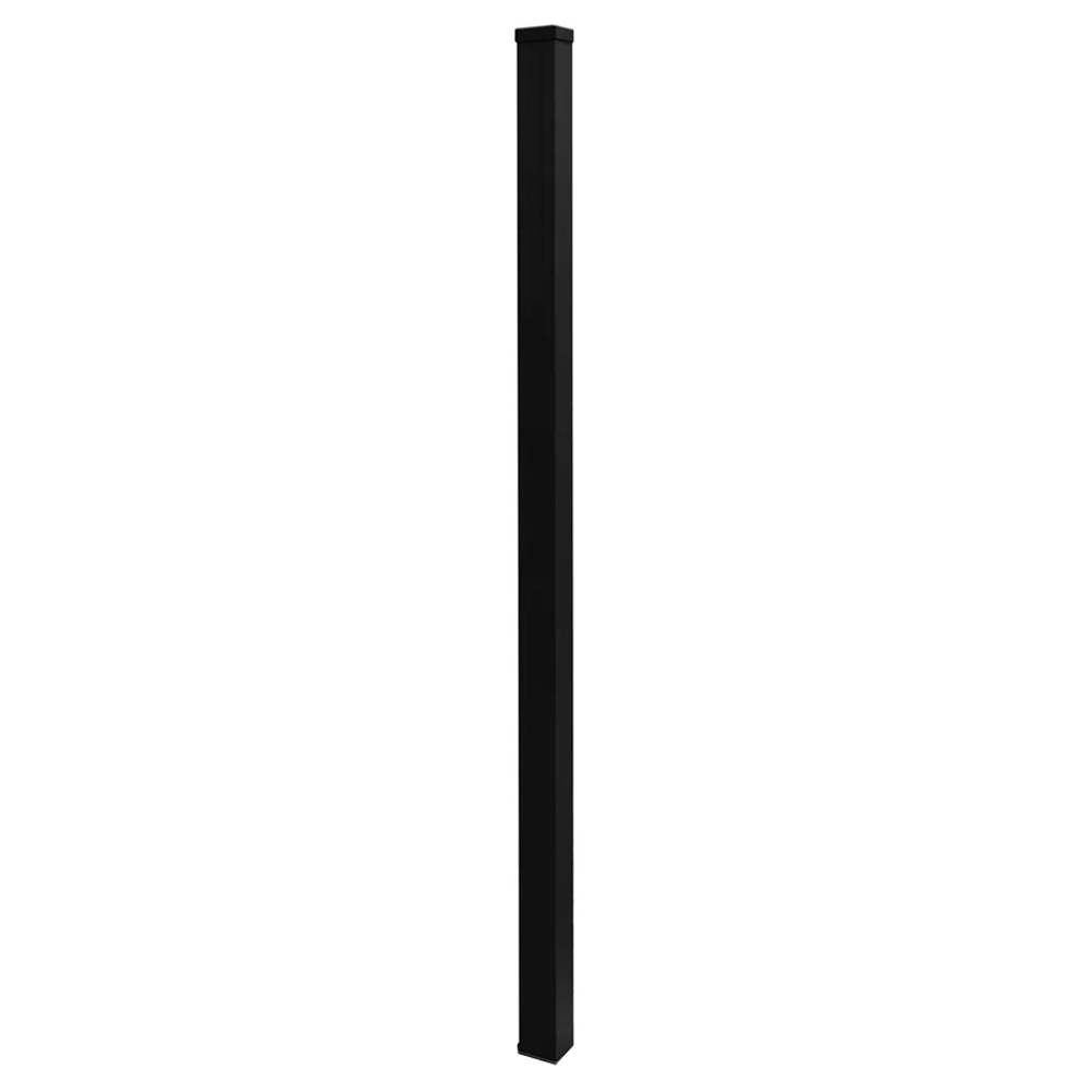 Aluminium Fence Post Black 2.4m