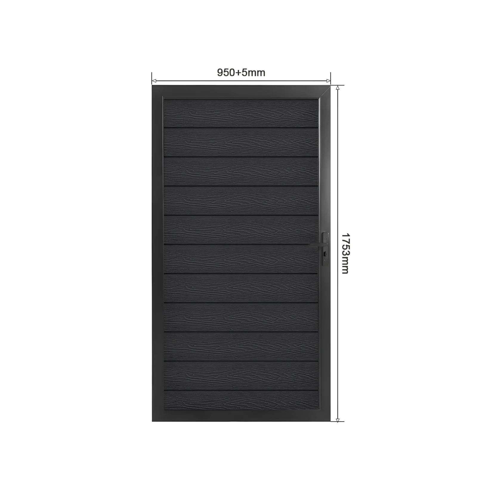Black Woodgrain Composite Gate
