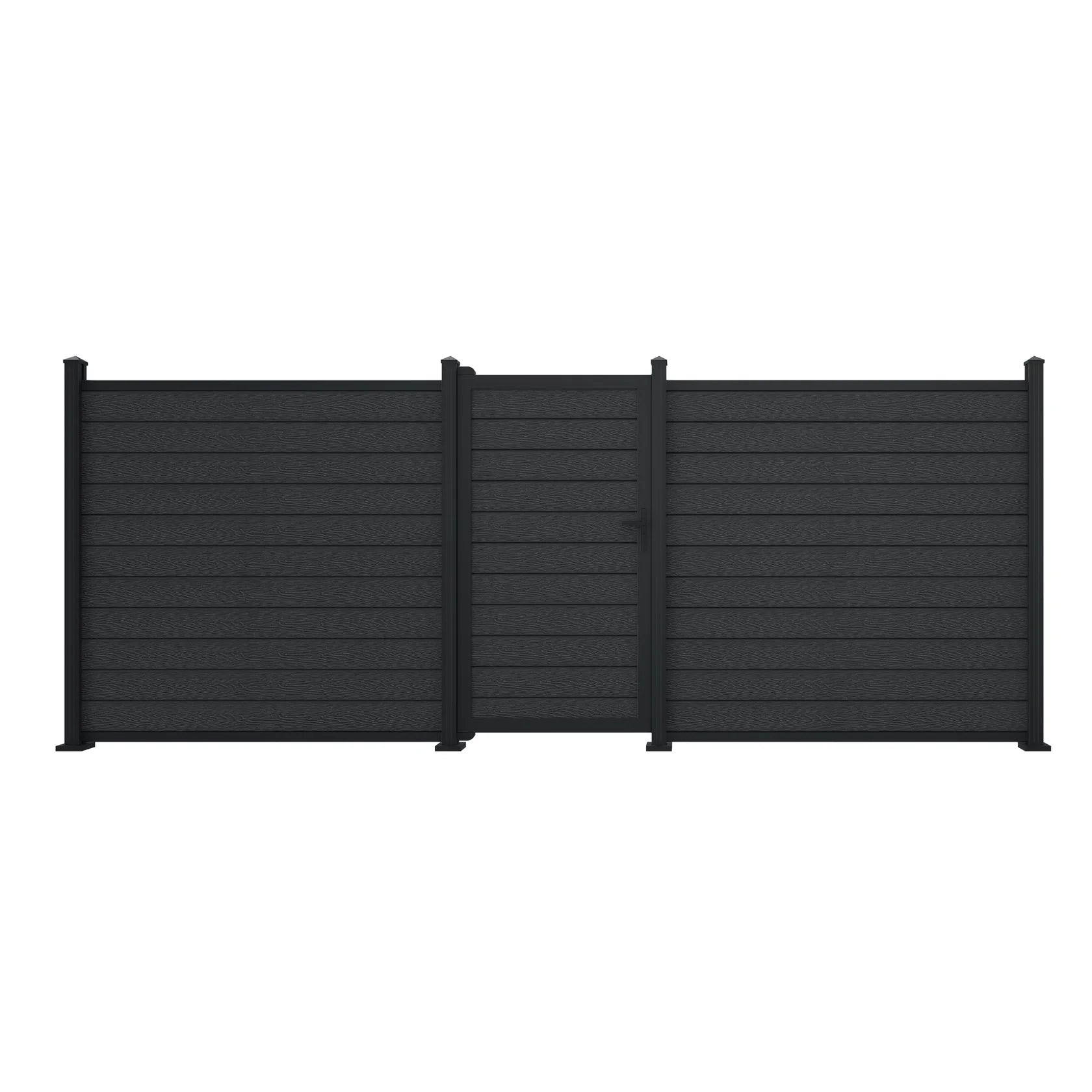 Black Woodgrain Composite Gate