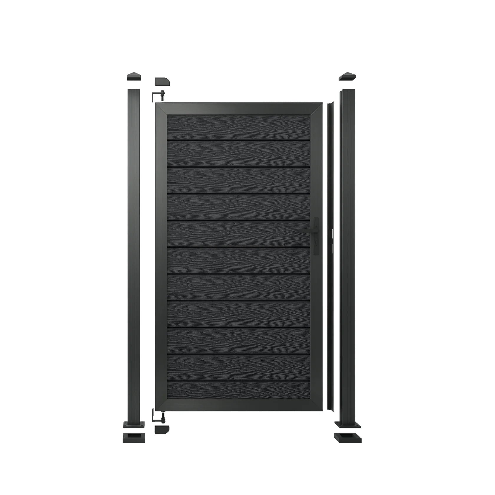 Black Woodgrain Composite Gate