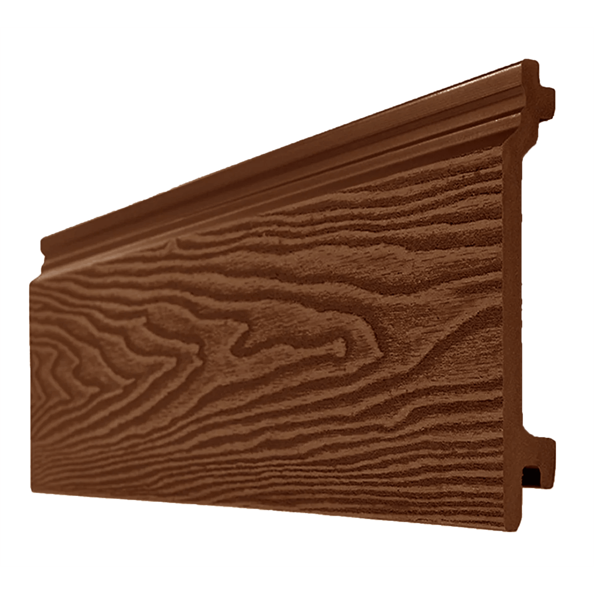 Red Brown Woodgrain Cladding 3.6m Sample - Artificial Grass Direct