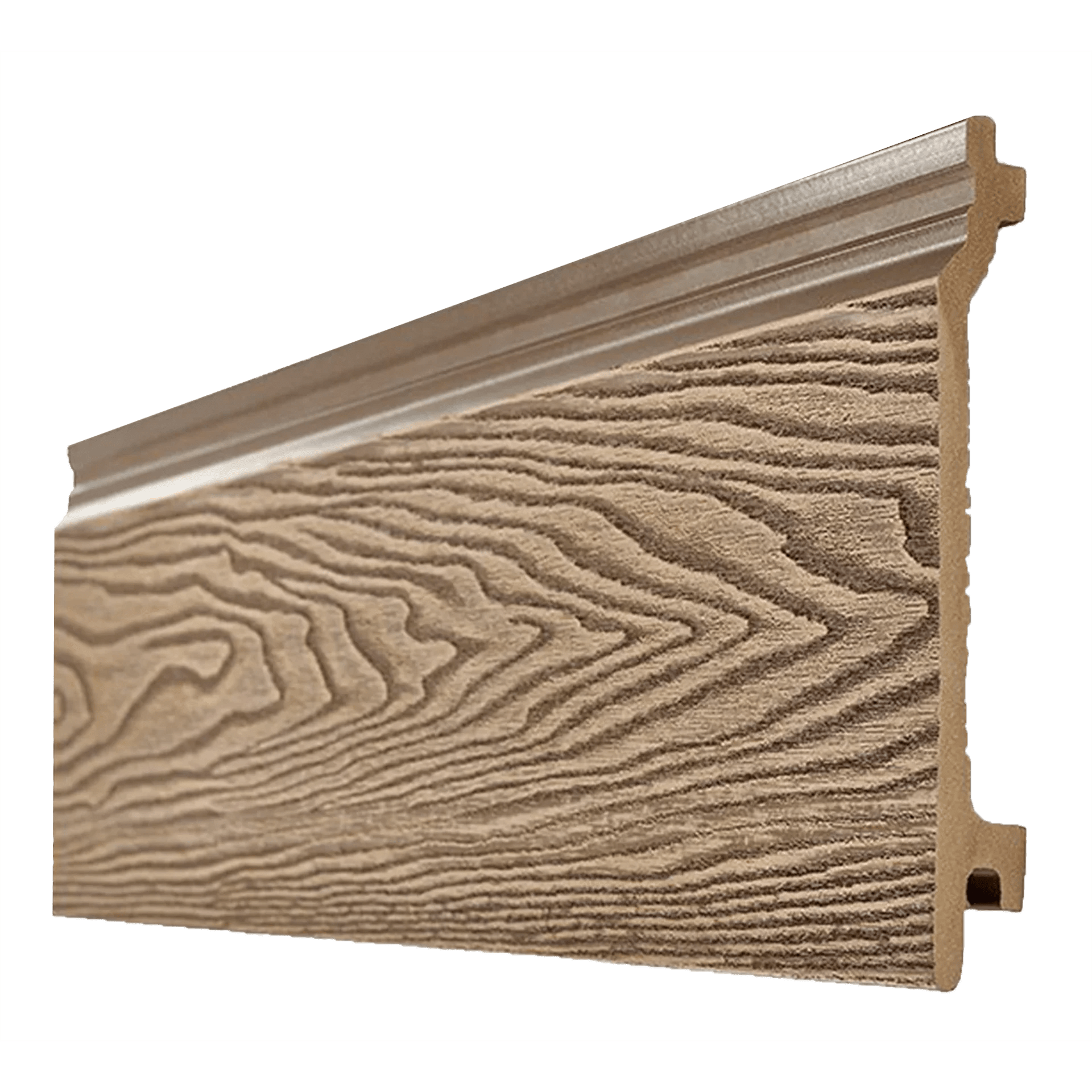 Teak Woodgrain Cladding 3.6m Sample - Artificial Grass Direct