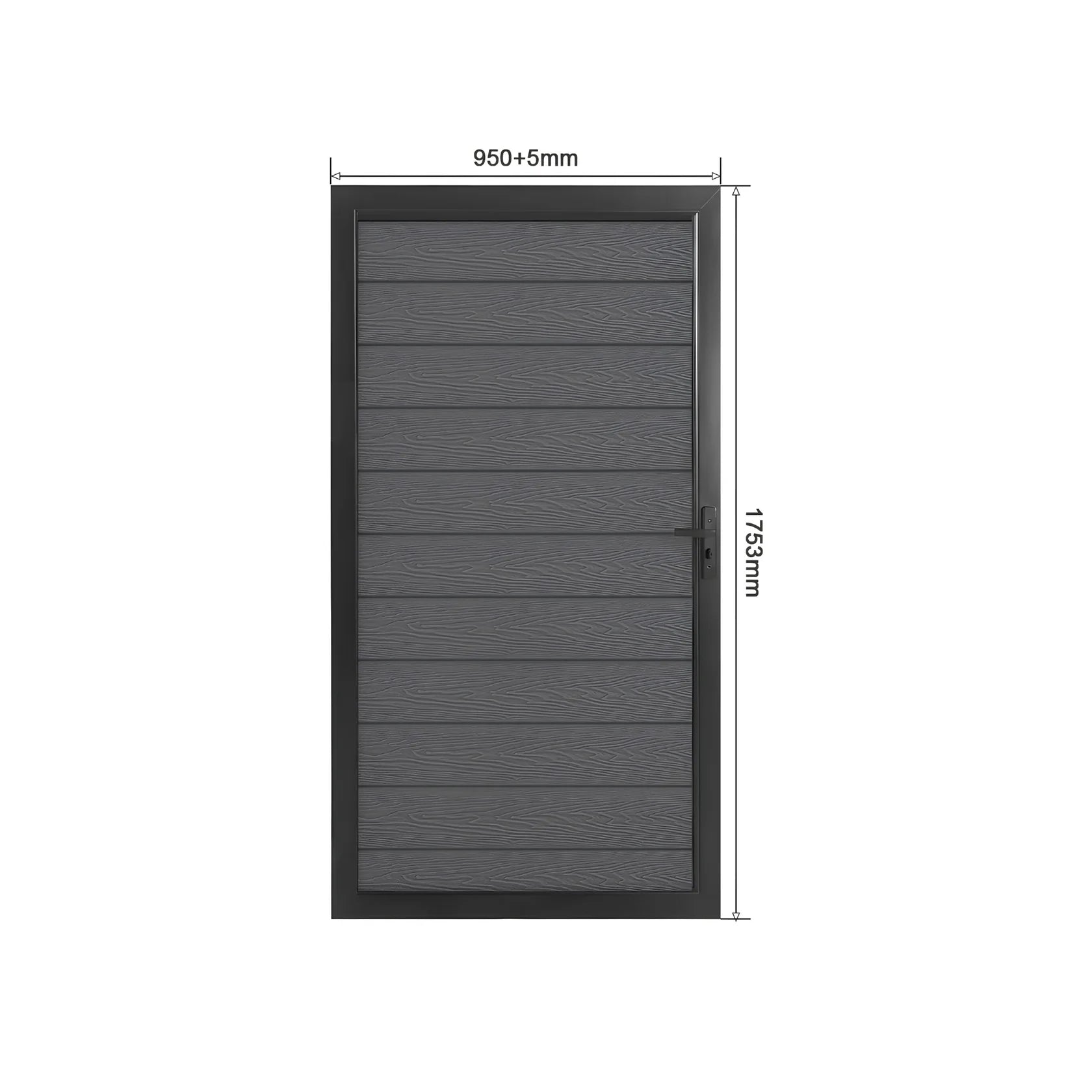 Grey Woodgrain Composite Gate