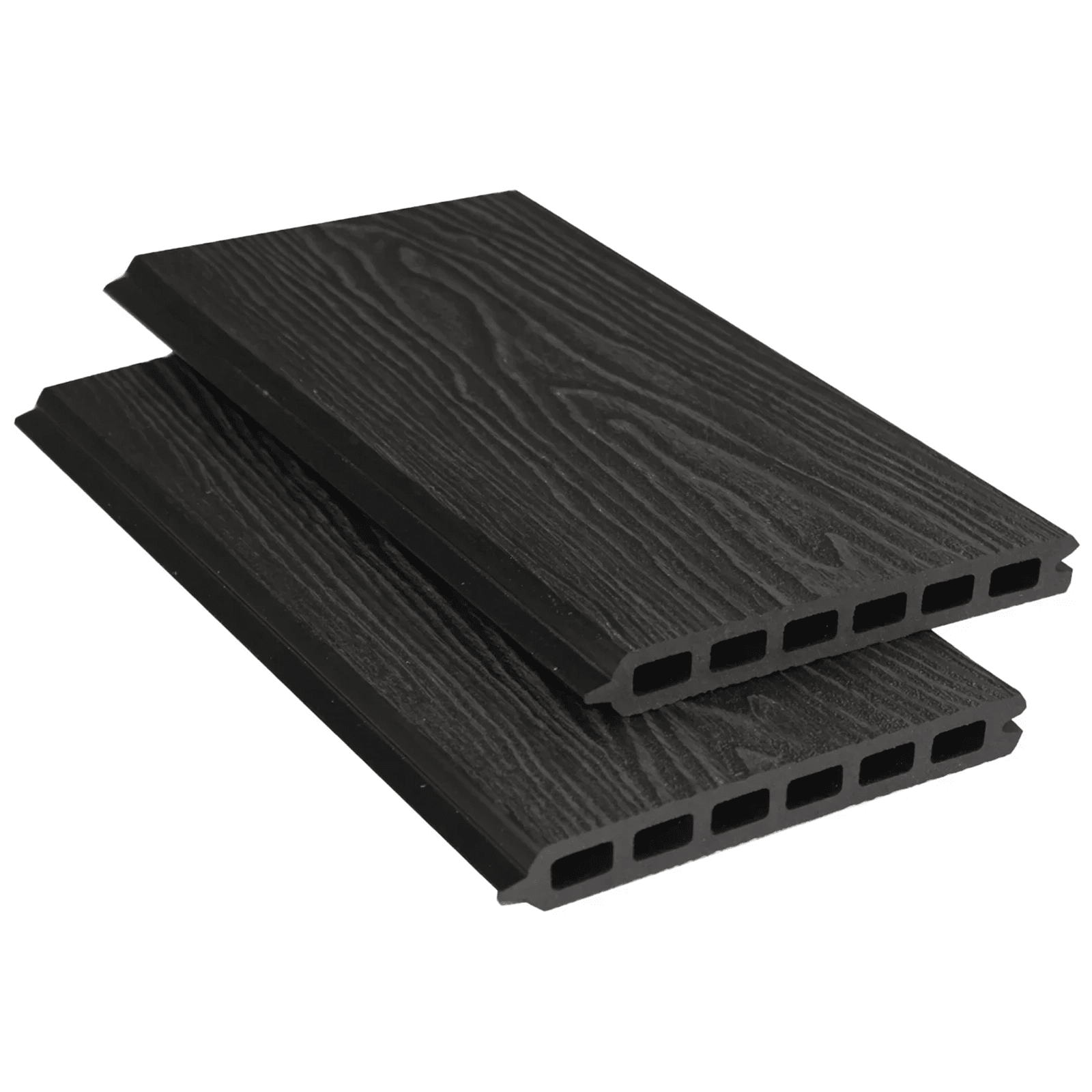 Black Woodgrain Fence Slat