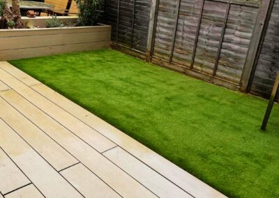 artificial grass and composite decking in Bristol