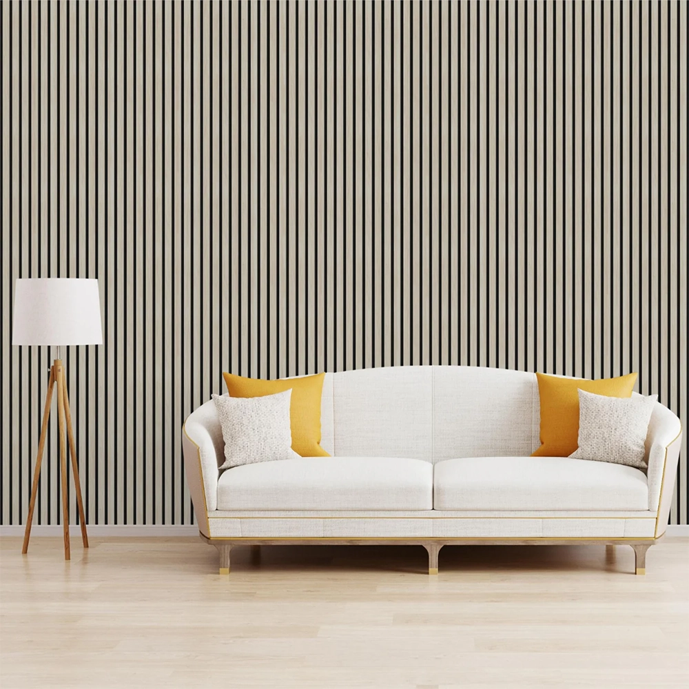 White Acoustic Wood Wall Panel