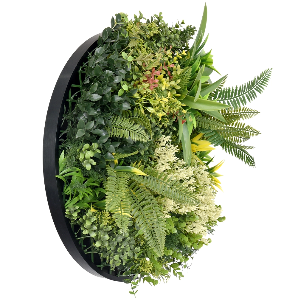 Artificial "Rhea B" Wall Art – 50cm Circular Frame