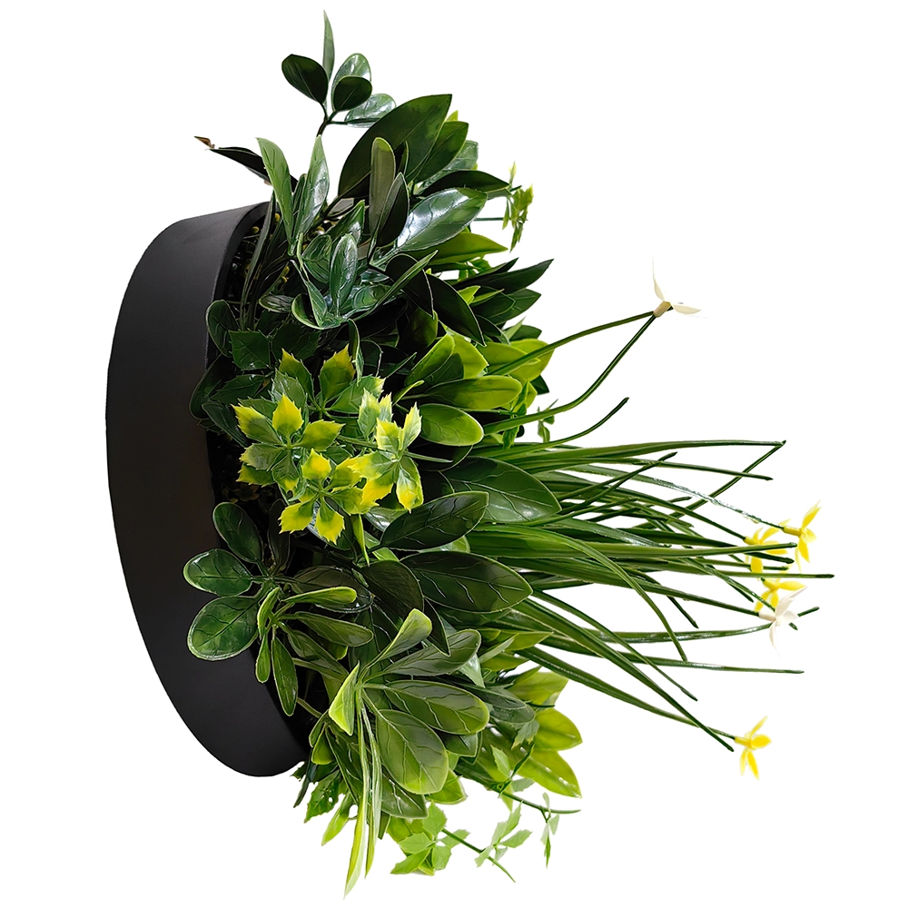 Artificial "Daffodil Smile" Wall Art – 25cm Circular Frame