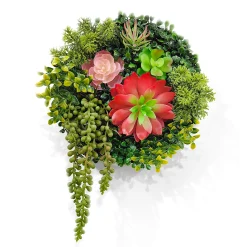 Artificial "Gemstone" Wall Art – 25cm Circular Frame