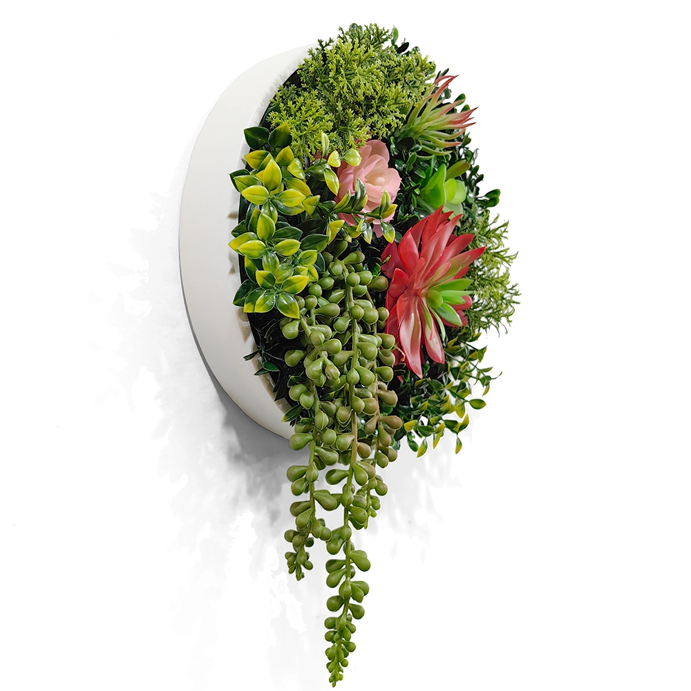 Artificial "Gemstone" Wall Art – 25cm Circular Frame